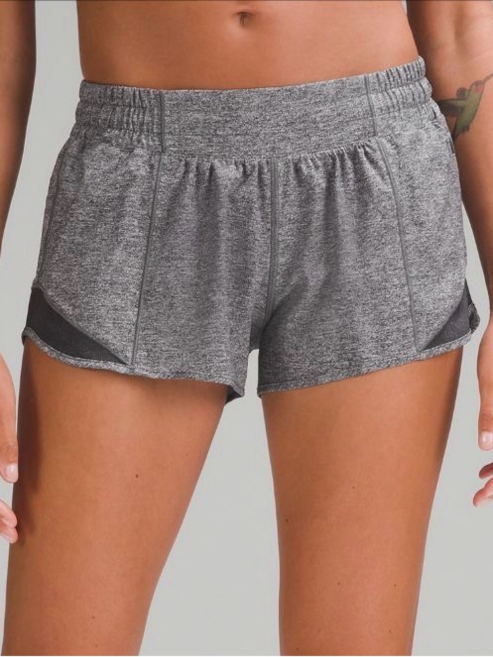 Women's lululemon athletica Heather Grey Hotty hots Running Shorts